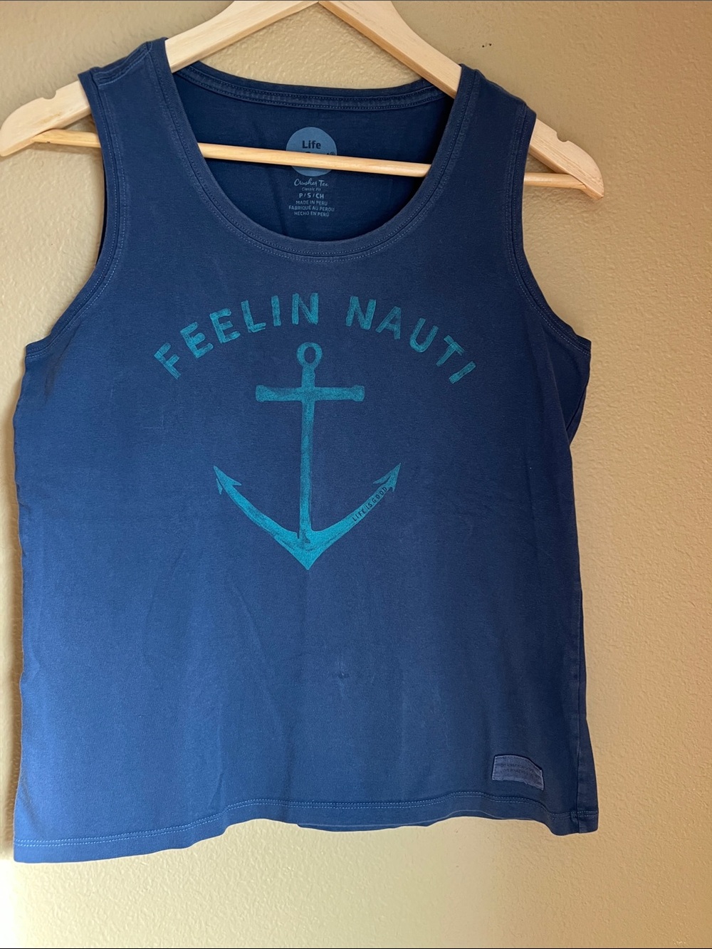 Life is Good Tank Top Feelin Nauti Crusher Tee S